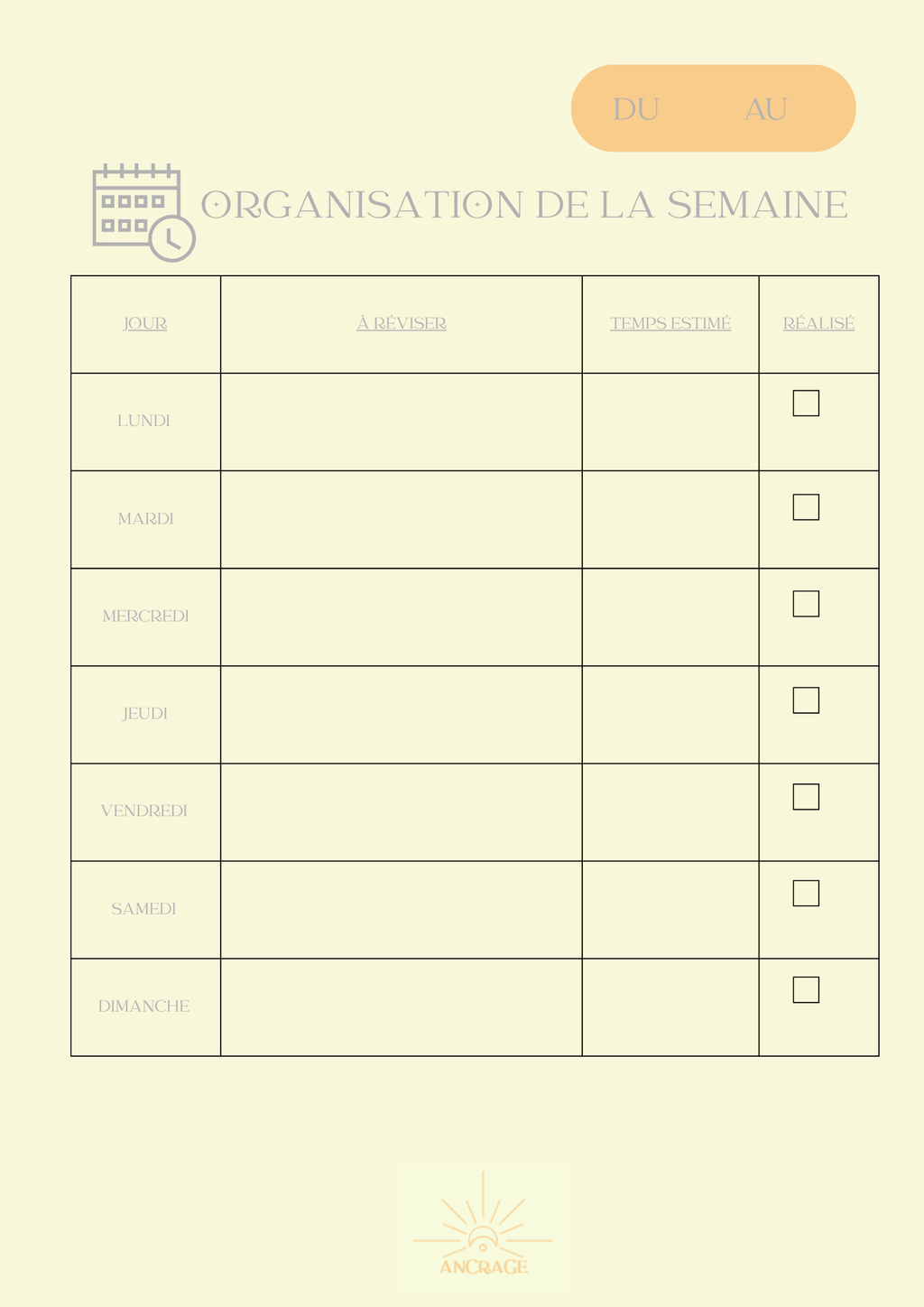 Planner de révision