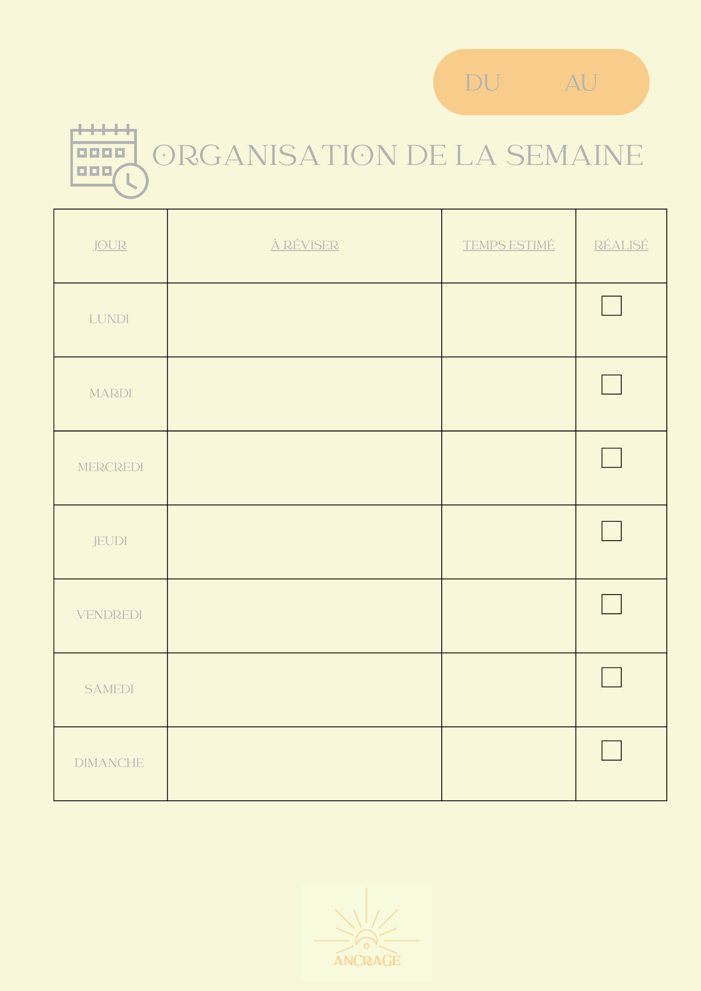Planner de révision