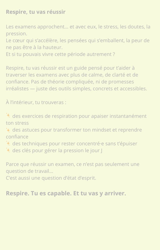 Ebook - Respire, tu vas réussir